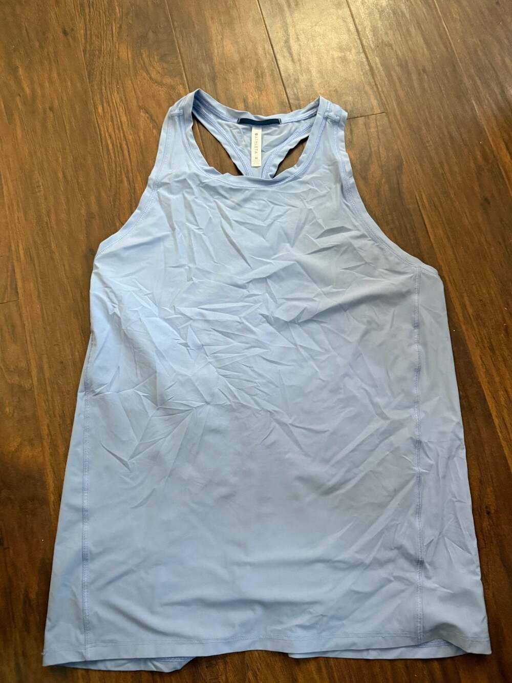 Athleta Light Blue High Neck Racerback Athletic Tank Top